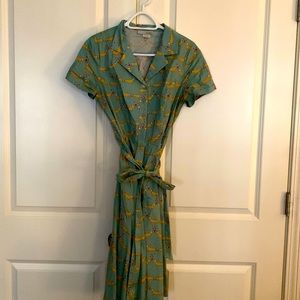 Eva Rose medium shirt dress Dachshund print